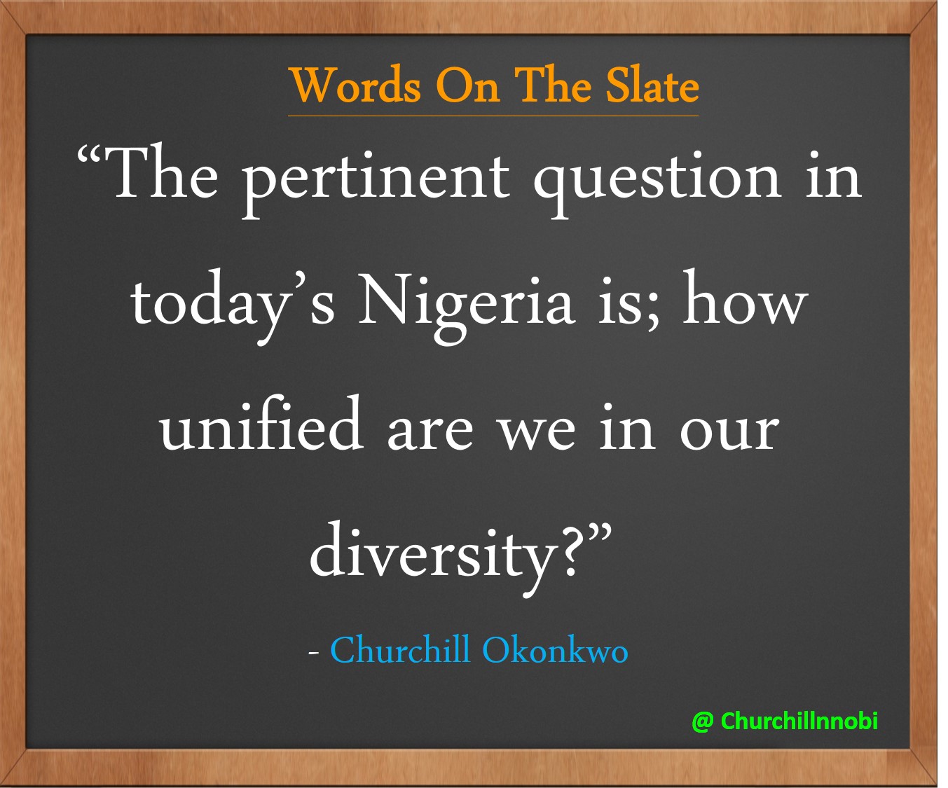 speech on unity in diversity in nigeria